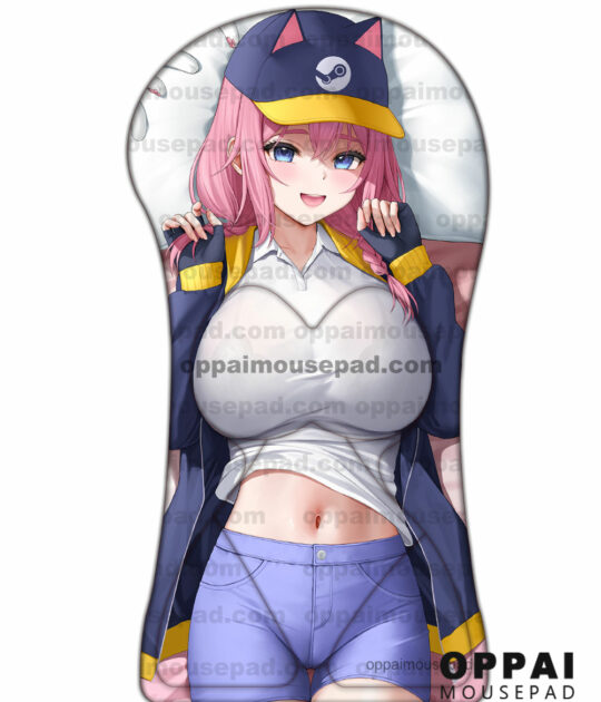 Steam Delivery Girl Half Body 3D Mouse Pad